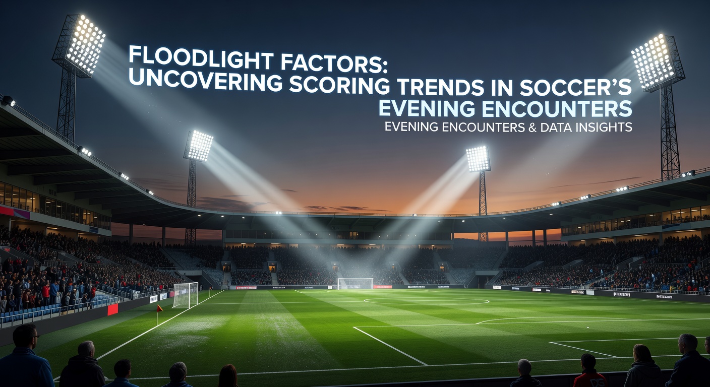 Detailed view of soccer pitch under bright floodlights during an evening league match