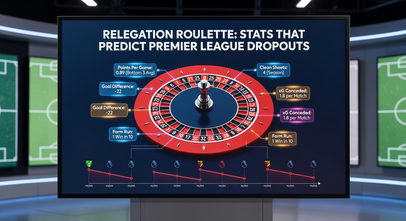 Close-up stats dashboard highlighting xG, PPDA, and points projections for Premier League strugglers
