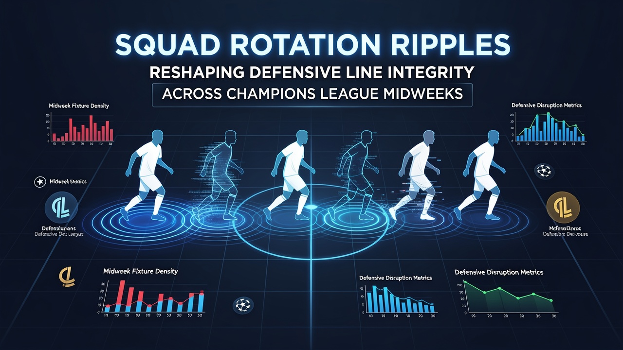 Champions League defensive line during midweek match with players rotating positions