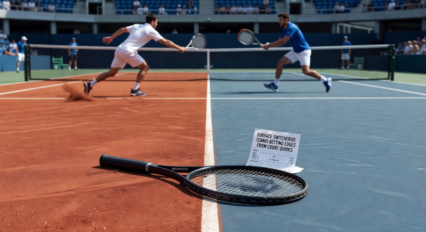 Tennis players competing on a vibrant red clay court during a high-stakes match, highlighting surface-specific strategies