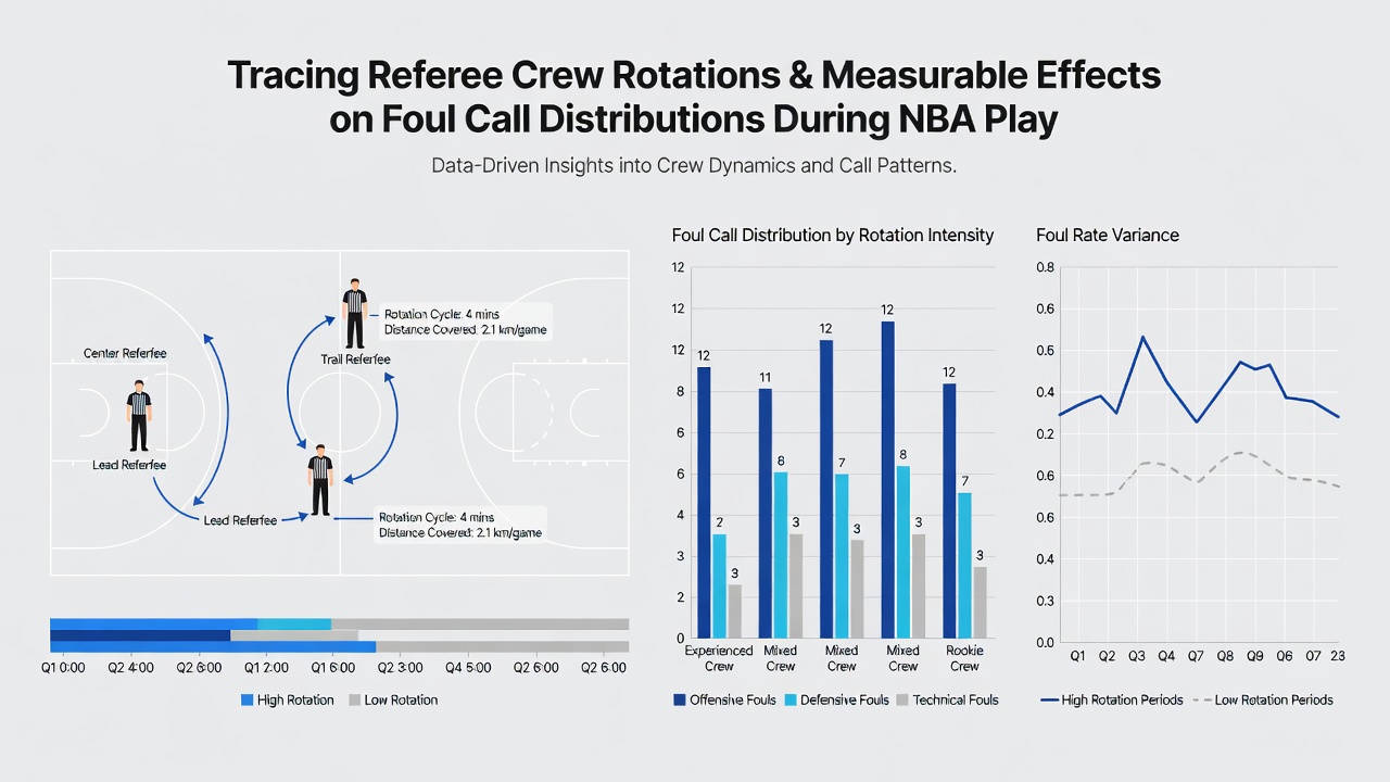 Close-up of NBA officials reviewing a replay during a playoff game