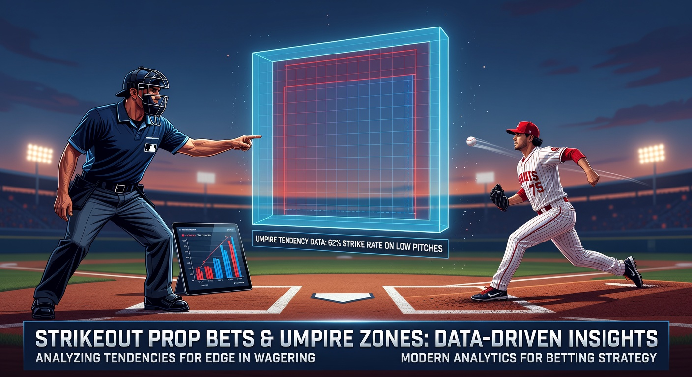 Umpire calling a pitch during a Major League Baseball game with strike zone overlay