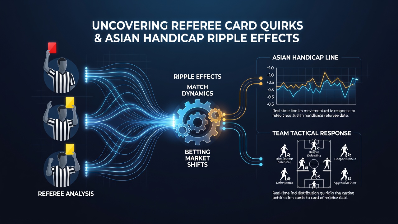 Asian handicap betting interface displaying live soccer odds with card statistics overlay